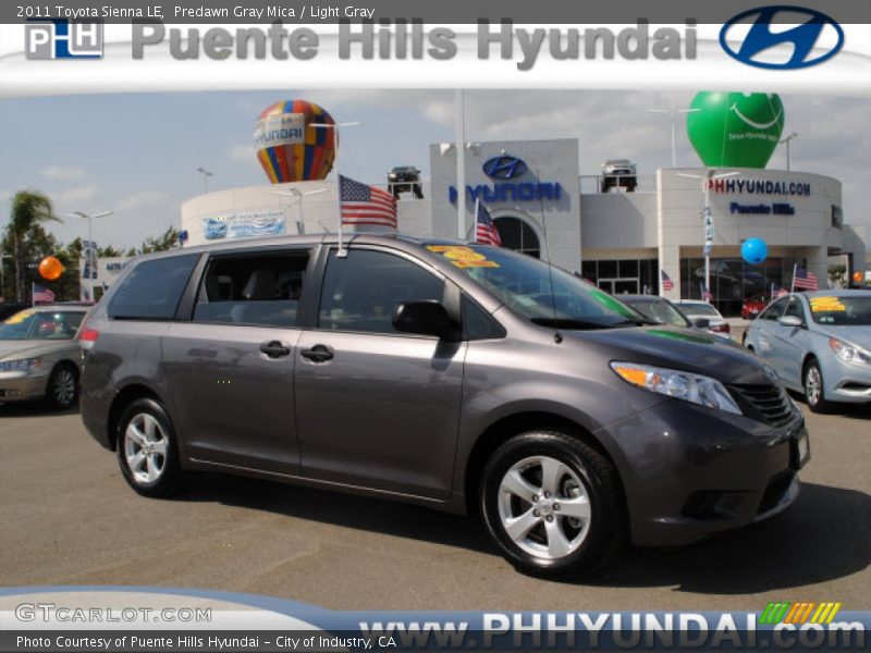 Predawn Gray Mica / Light Gray 2011 Toyota Sienna LE