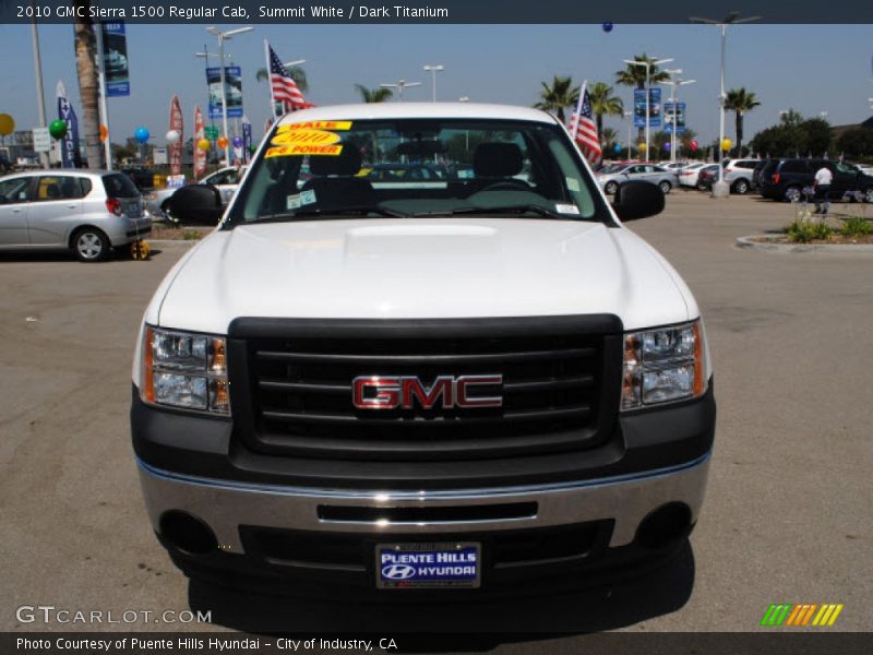 Summit White / Dark Titanium 2010 GMC Sierra 1500 Regular Cab