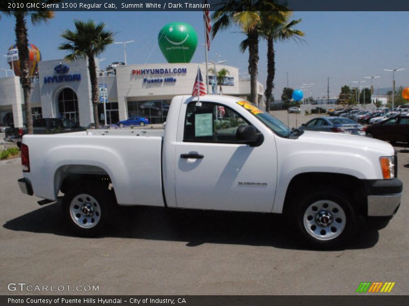 Summit White / Dark Titanium 2010 GMC Sierra 1500 Regular Cab