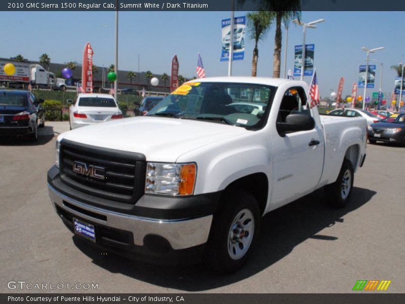 Summit White / Dark Titanium 2010 GMC Sierra 1500 Regular Cab