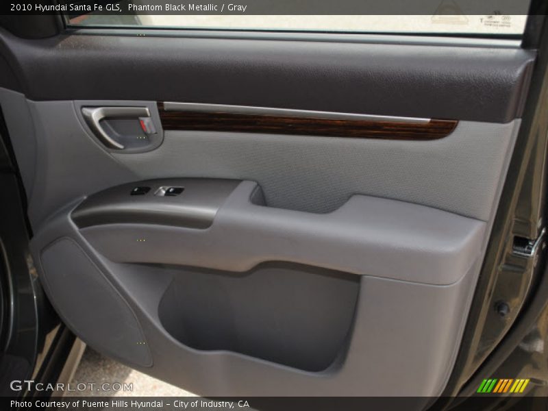 Phantom Black Metallic / Gray 2010 Hyundai Santa Fe GLS
