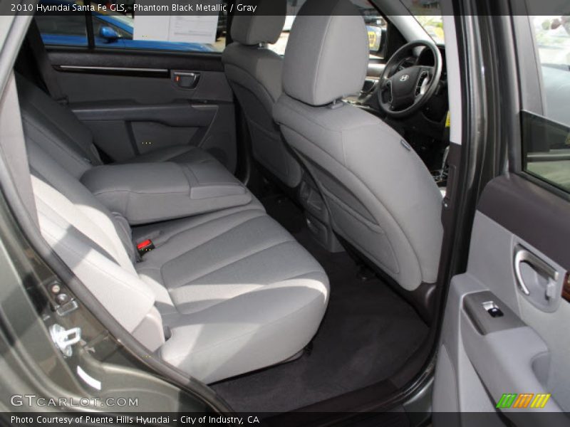 Phantom Black Metallic / Gray 2010 Hyundai Santa Fe GLS