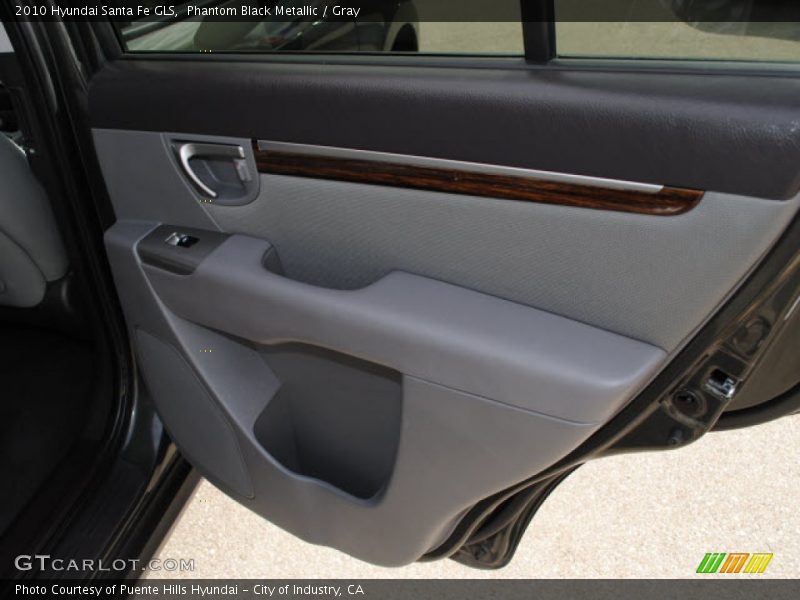 Phantom Black Metallic / Gray 2010 Hyundai Santa Fe GLS