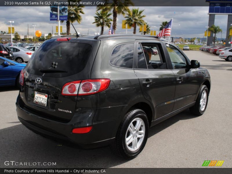 Phantom Black Metallic / Gray 2010 Hyundai Santa Fe GLS