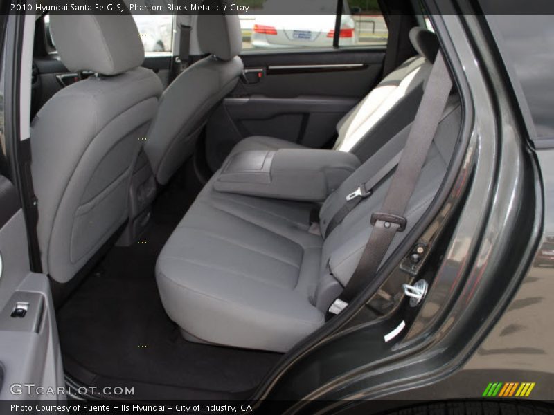 Phantom Black Metallic / Gray 2010 Hyundai Santa Fe GLS