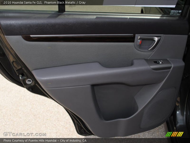 Phantom Black Metallic / Gray 2010 Hyundai Santa Fe GLS