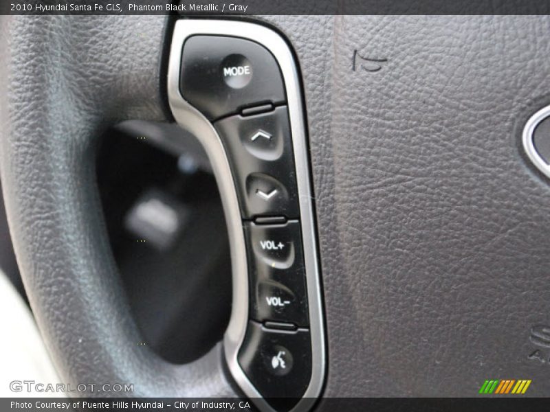 Phantom Black Metallic / Gray 2010 Hyundai Santa Fe GLS