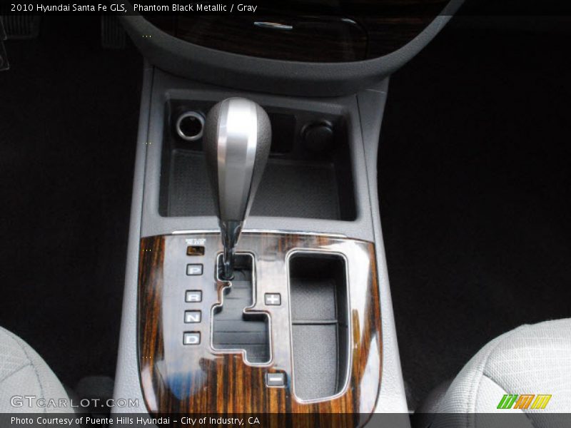 Phantom Black Metallic / Gray 2010 Hyundai Santa Fe GLS