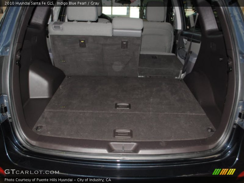 Indigo Blue Pearl / Gray 2010 Hyundai Santa Fe GLS
