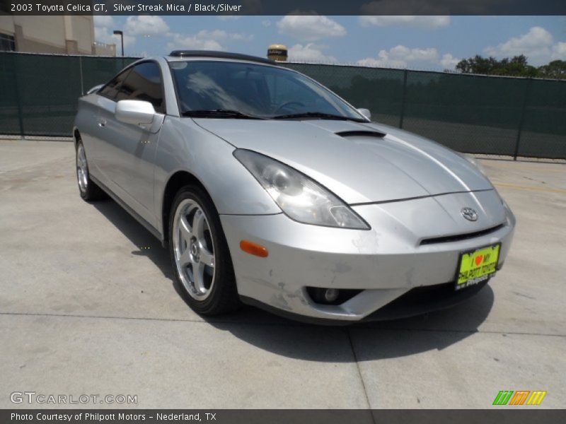 Silver Streak Mica / Black/Silver 2003 Toyota Celica GT