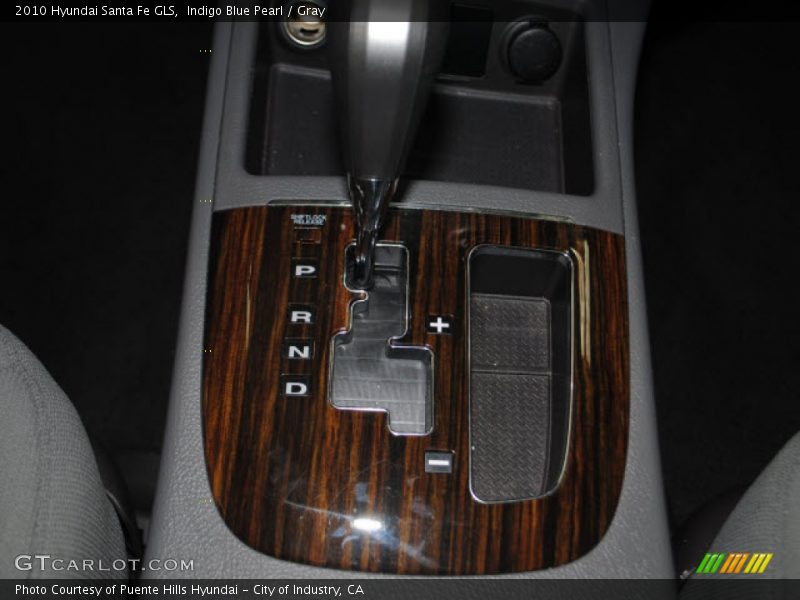 Indigo Blue Pearl / Gray 2010 Hyundai Santa Fe GLS