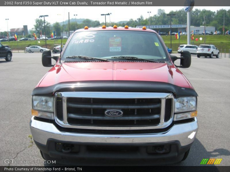 Toreador Red Metallic / Medium Flint 2002 Ford F350 Super Duty XLT Crew Cab Dually
