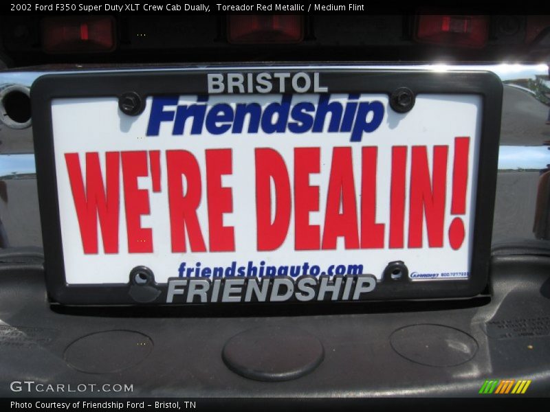 Toreador Red Metallic / Medium Flint 2002 Ford F350 Super Duty XLT Crew Cab Dually