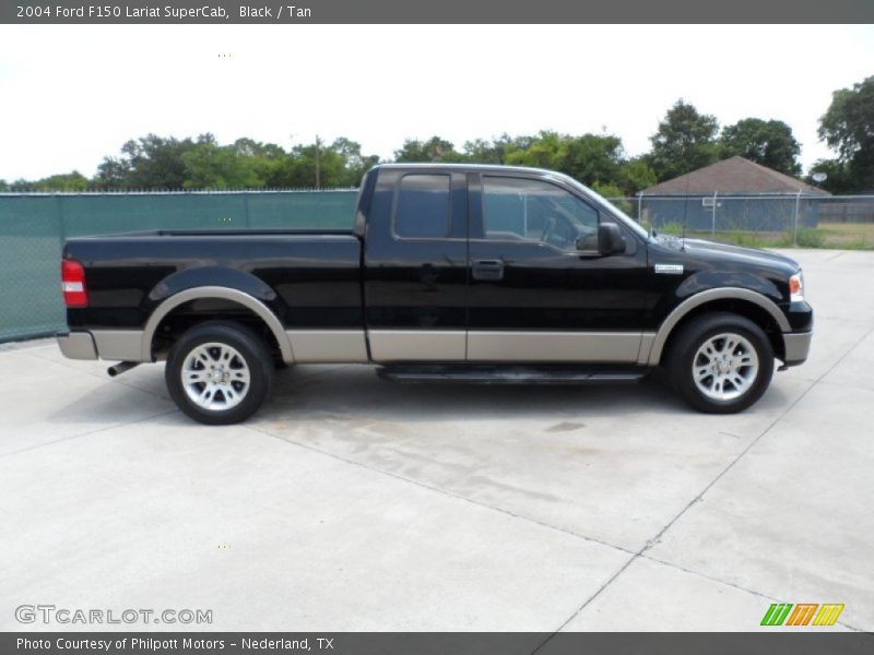 Black / Tan 2004 Ford F150 Lariat SuperCab