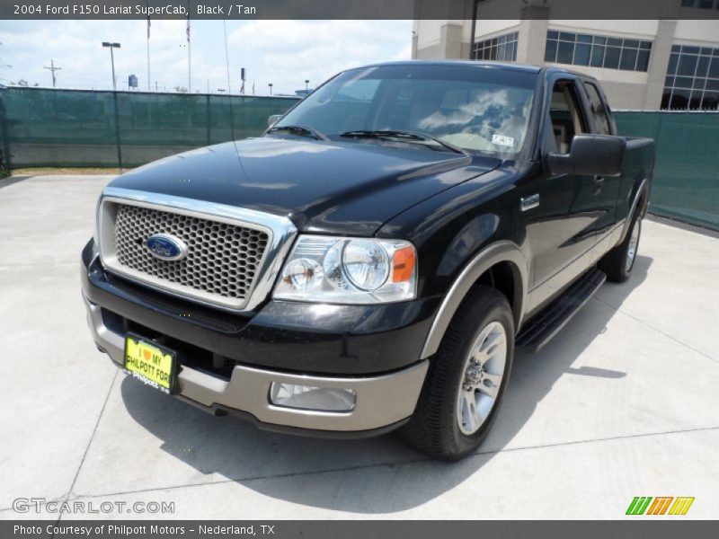 Black / Tan 2004 Ford F150 Lariat SuperCab