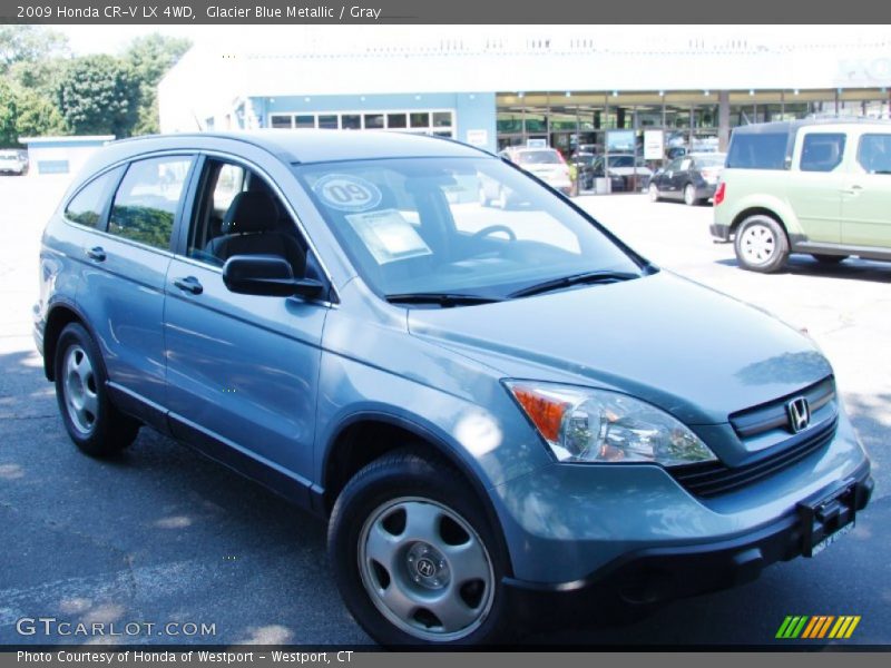 Glacier Blue Metallic / Gray 2009 Honda CR-V LX 4WD