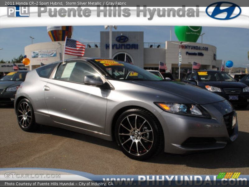 Storm Silver Metallic / Gray Fabric 2011 Honda CR-Z Sport Hybrid