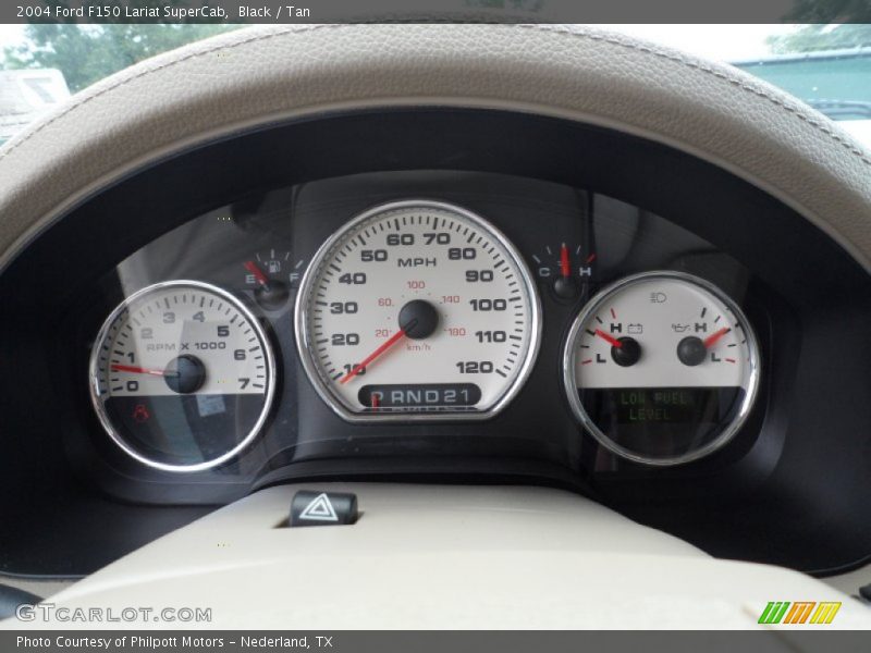 Black / Tan 2004 Ford F150 Lariat SuperCab