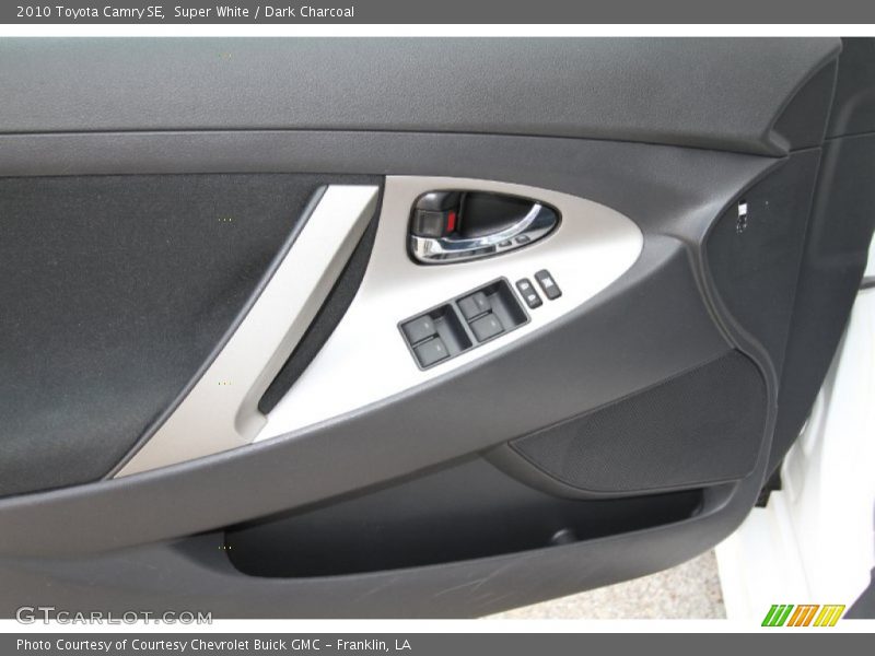 Super White / Dark Charcoal 2010 Toyota Camry SE