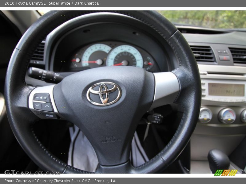 Super White / Dark Charcoal 2010 Toyota Camry SE