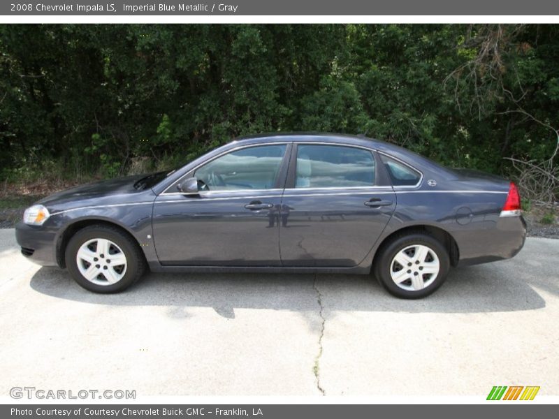 Imperial Blue Metallic / Gray 2008 Chevrolet Impala LS