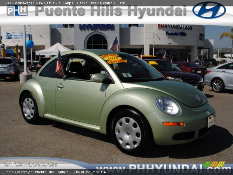 Gecko Green Metallic / Black 2010 Volkswagen New Beetle 2.5 Coupe