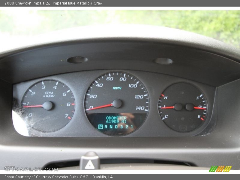 Imperial Blue Metallic / Gray 2008 Chevrolet Impala LS