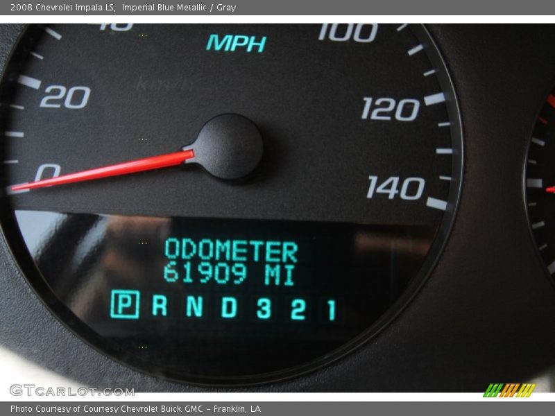 Imperial Blue Metallic / Gray 2008 Chevrolet Impala LS