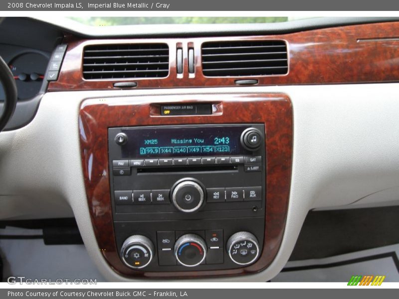 Imperial Blue Metallic / Gray 2008 Chevrolet Impala LS