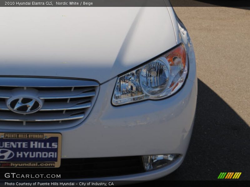 Nordic White / Beige 2010 Hyundai Elantra GLS