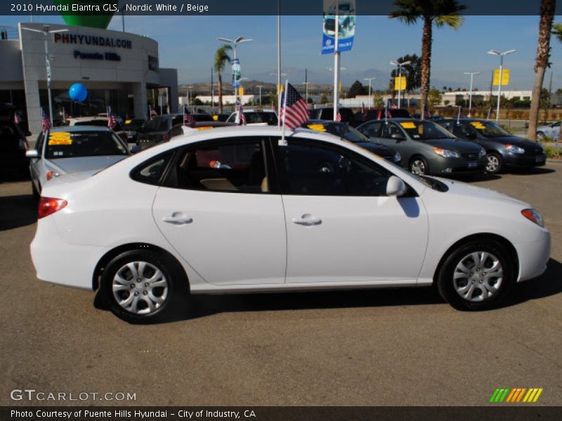 Nordic White / Beige 2010 Hyundai Elantra GLS