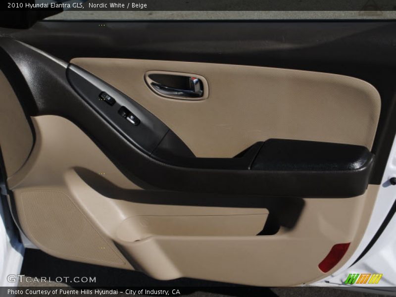 Nordic White / Beige 2010 Hyundai Elantra GLS