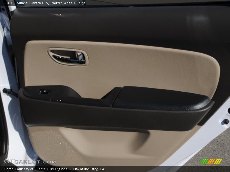 Nordic White / Beige 2010 Hyundai Elantra GLS