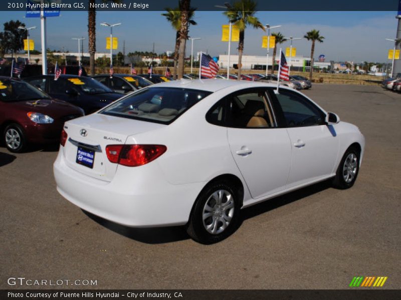 Nordic White / Beige 2010 Hyundai Elantra GLS