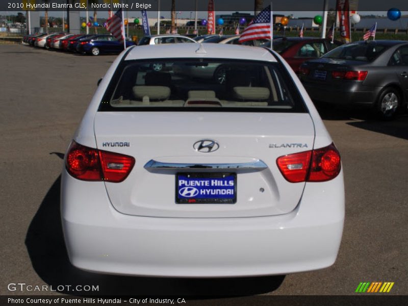 Nordic White / Beige 2010 Hyundai Elantra GLS