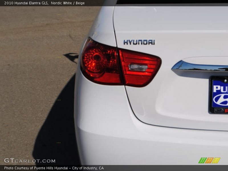 Nordic White / Beige 2010 Hyundai Elantra GLS