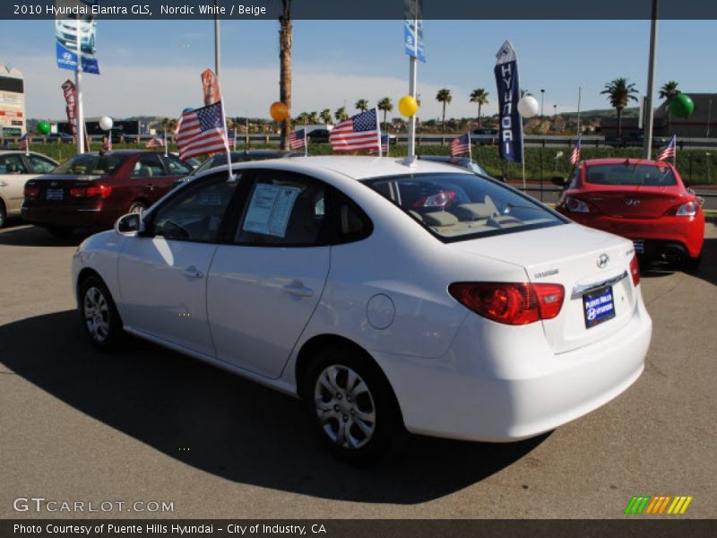 Nordic White / Beige 2010 Hyundai Elantra GLS