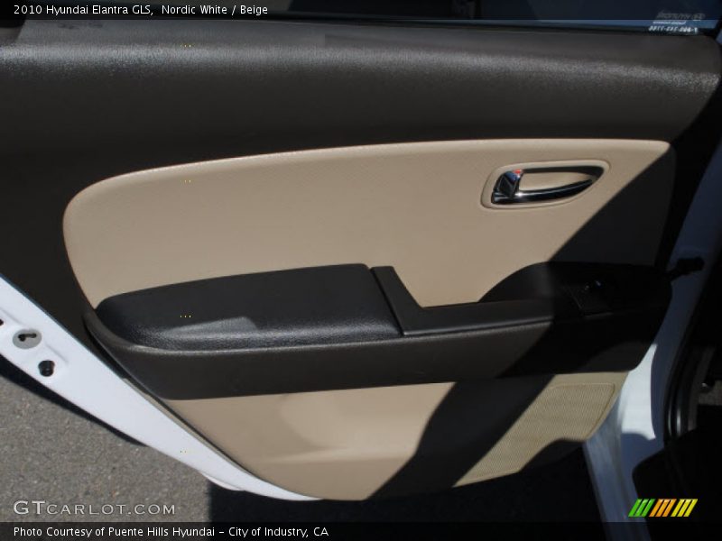 Nordic White / Beige 2010 Hyundai Elantra GLS