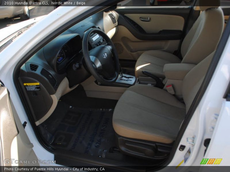 Nordic White / Beige 2010 Hyundai Elantra GLS