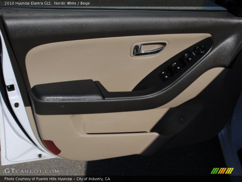 Nordic White / Beige 2010 Hyundai Elantra GLS