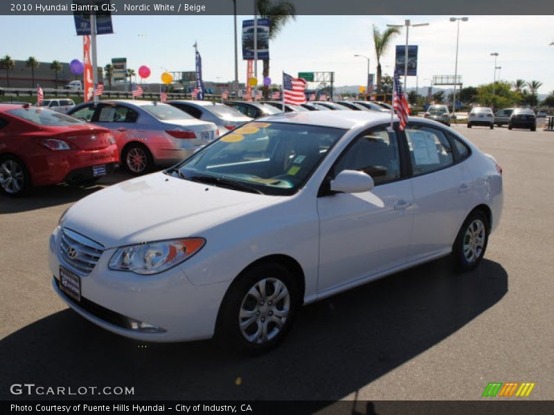 Nordic White / Beige 2010 Hyundai Elantra GLS