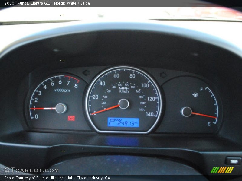Nordic White / Beige 2010 Hyundai Elantra GLS