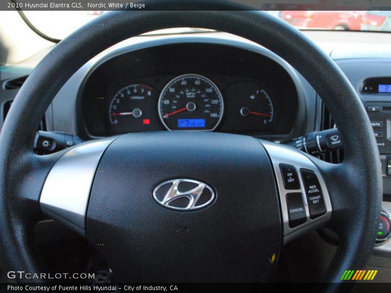 Nordic White / Beige 2010 Hyundai Elantra GLS
