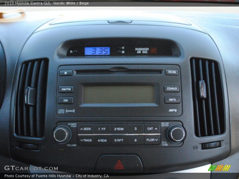 Nordic White / Beige 2010 Hyundai Elantra GLS