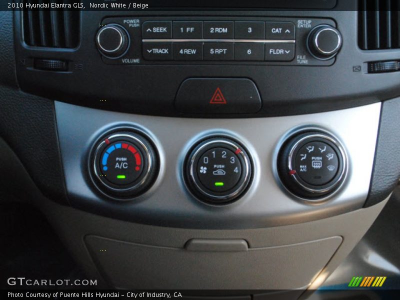 Nordic White / Beige 2010 Hyundai Elantra GLS