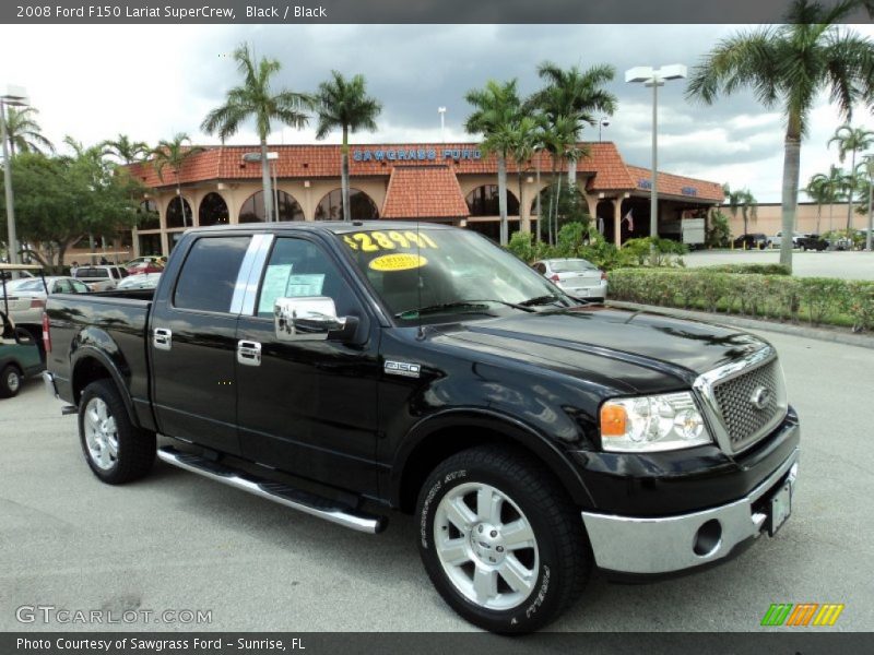 Black / Black 2008 Ford F150 Lariat SuperCrew