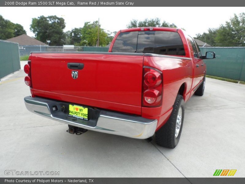 Flame Red / Medium Slate Gray 2008 Dodge Ram 1500 SLT Mega Cab