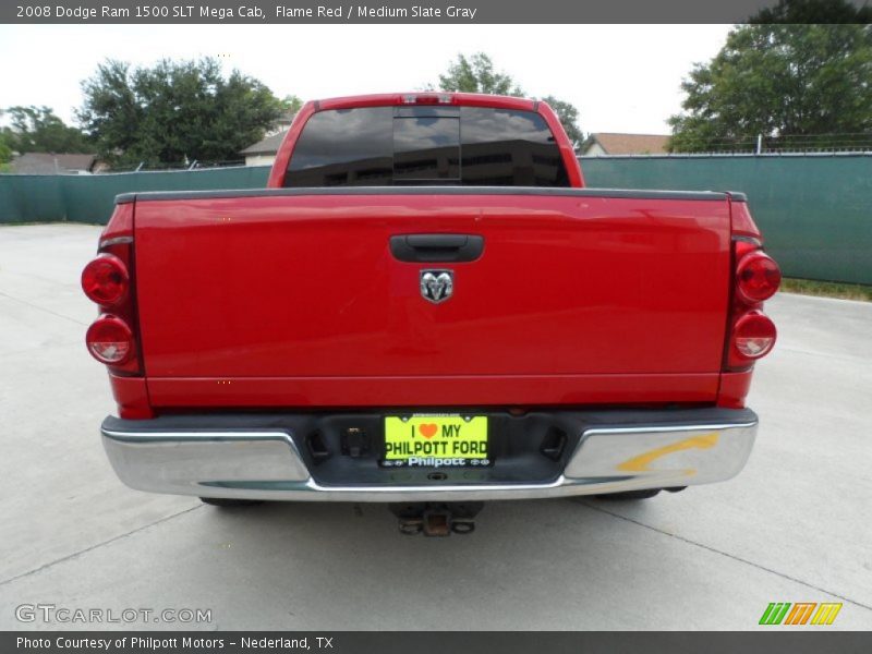 Flame Red / Medium Slate Gray 2008 Dodge Ram 1500 SLT Mega Cab