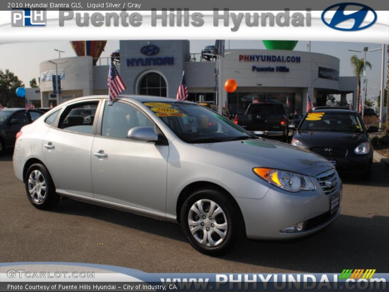 Liquid Silver / Gray 2010 Hyundai Elantra GLS
