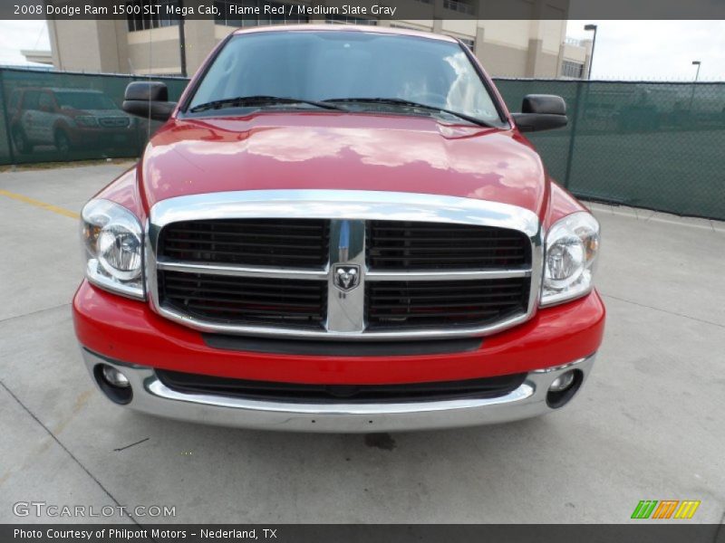 Flame Red / Medium Slate Gray 2008 Dodge Ram 1500 SLT Mega Cab